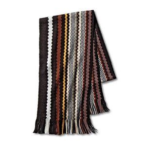 Missoni for Target Large Knit Fringed SCARF - Brown Black Chevron